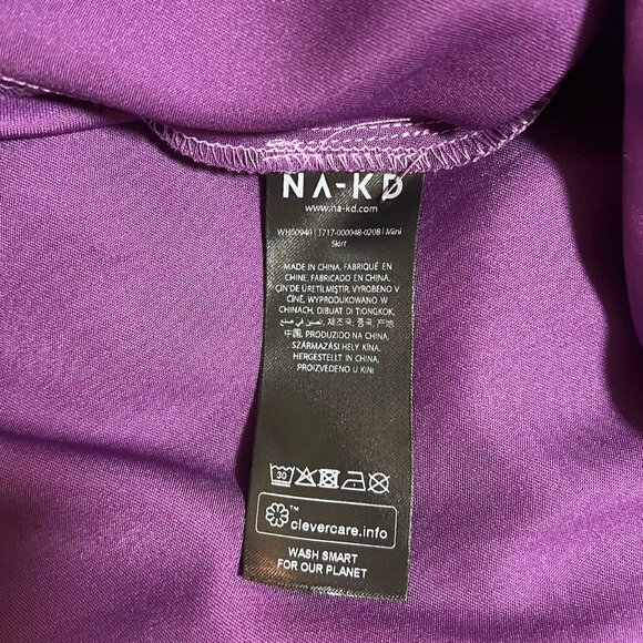 NA-KD Purple Silky Mini Skirt - Picture 7 of 7